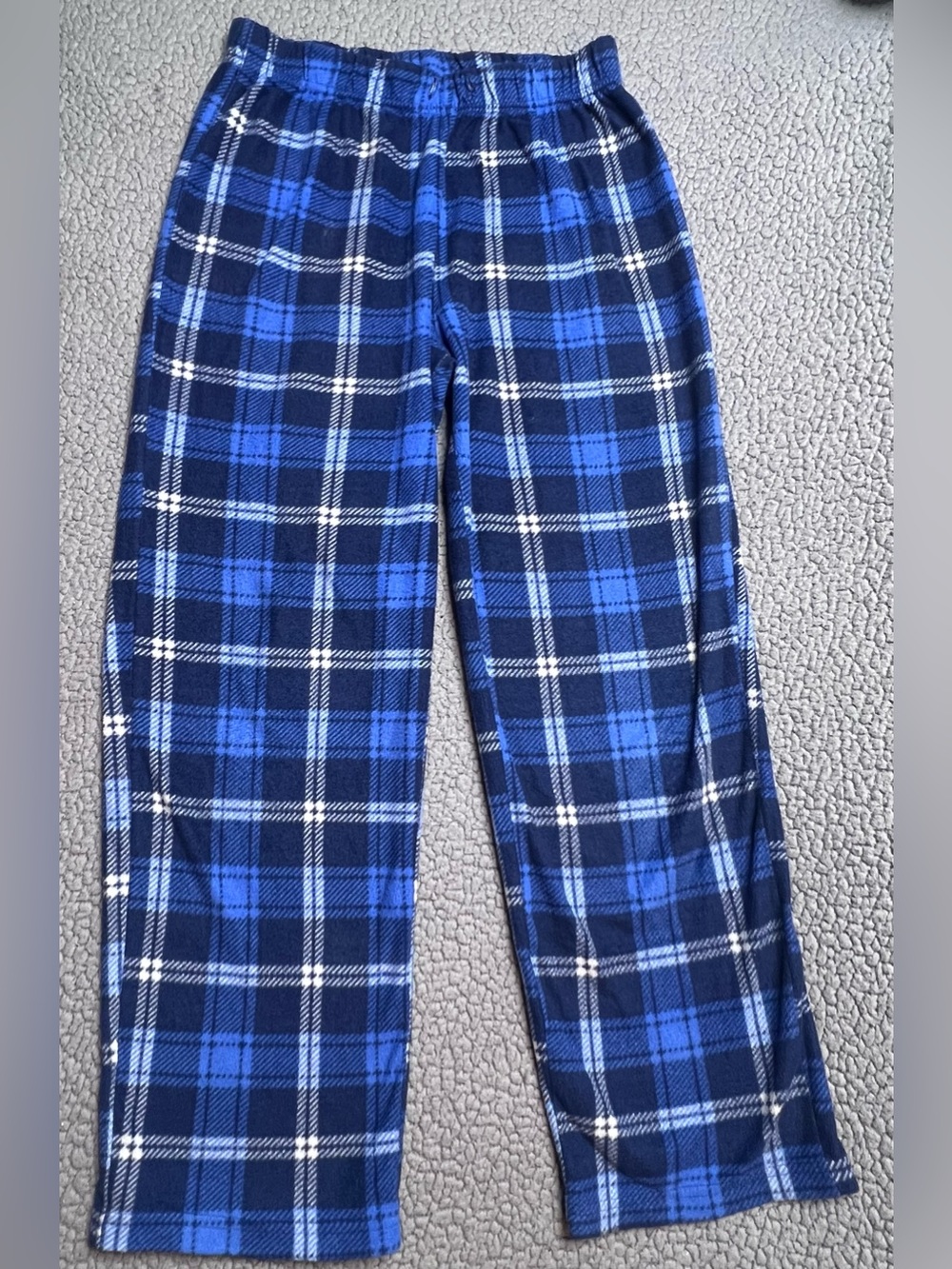 Arizona Jeans Flannel Checkered Print Pajama Pants Little Boys Size XL 18 Blue
